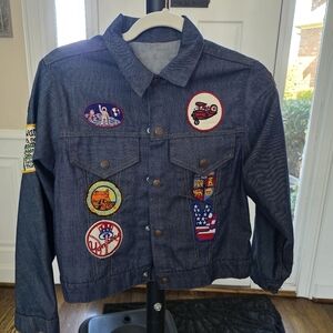 Denim Patchwork Vintage Jacket - Blue